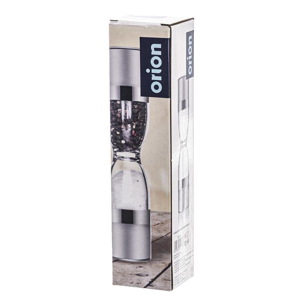 Manual grinder with ceramic grinding wheels for spices