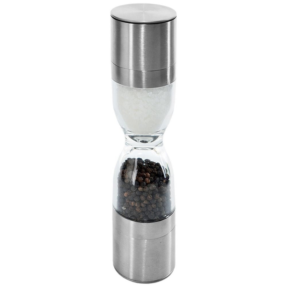 Manual grinder with ceramic grinding wheels for spices