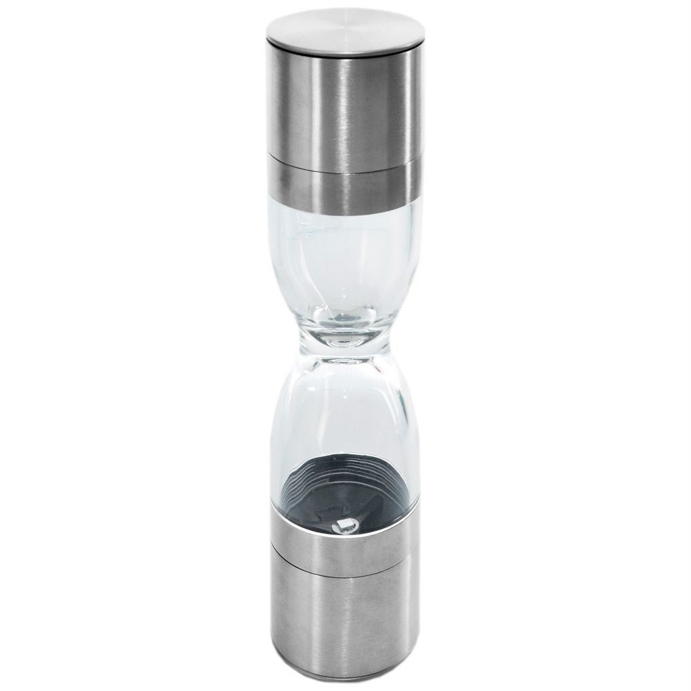 Manual grinder with ceramic grinding wheels for spices