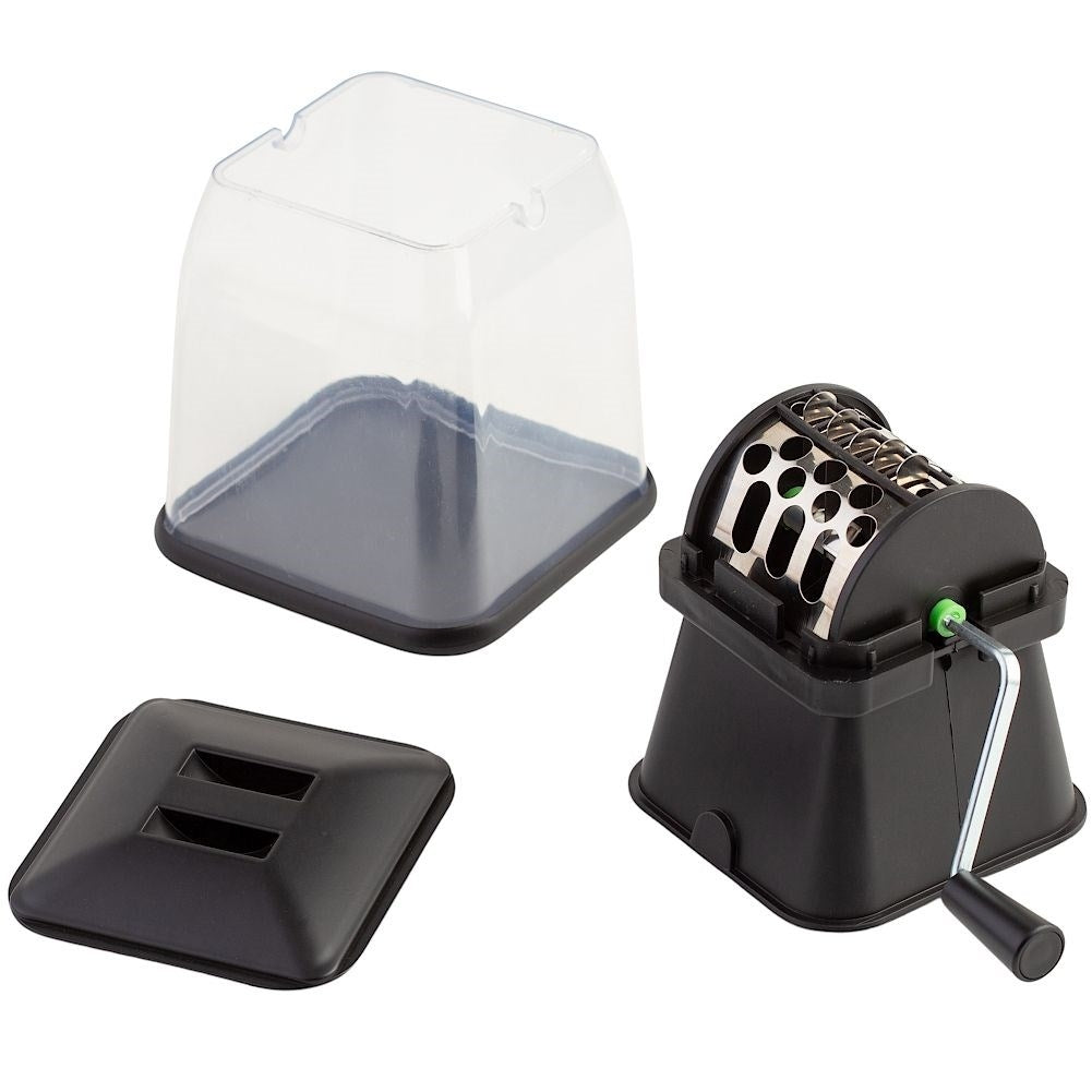 Manual plastic ice crusher with stainless steel blades for the summer