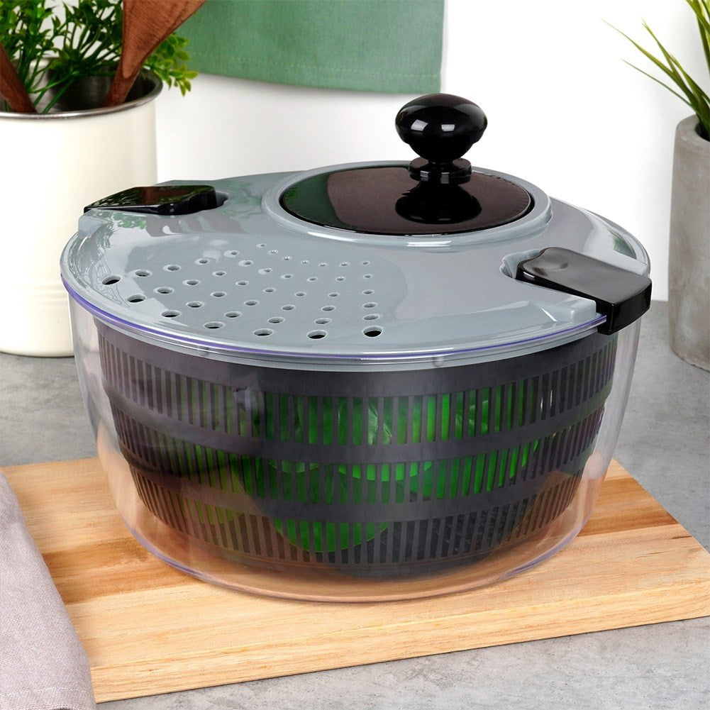 Manual salad spinner dryer