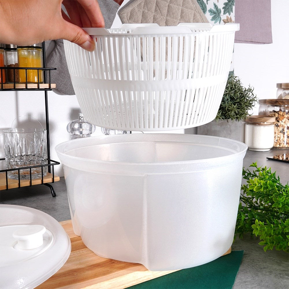 Manual salad spinner dryer