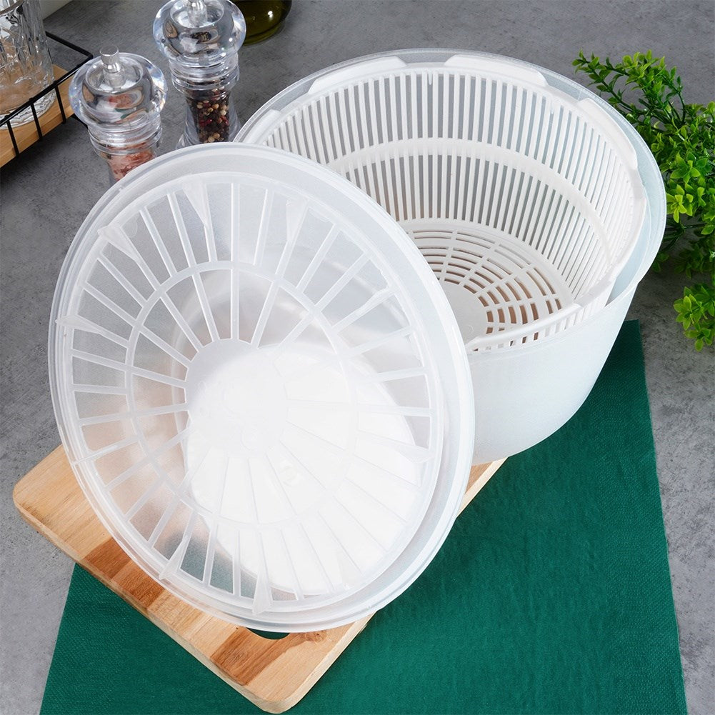 Manual salad spinner dryer