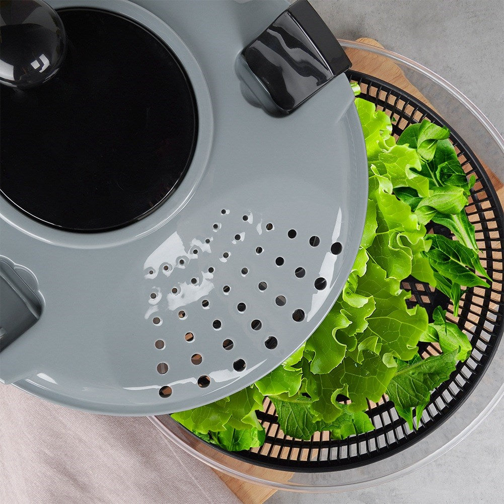 Manual salad spinner dryer