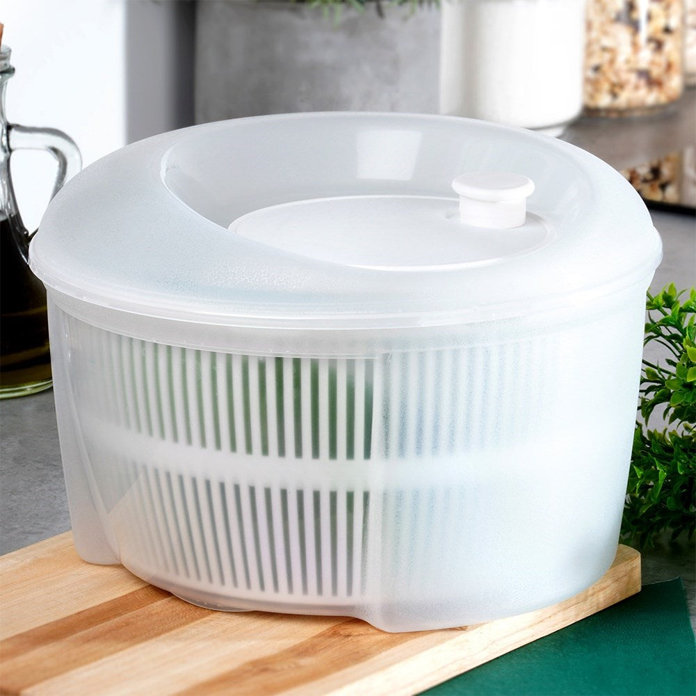 Manual salad spinner dryer