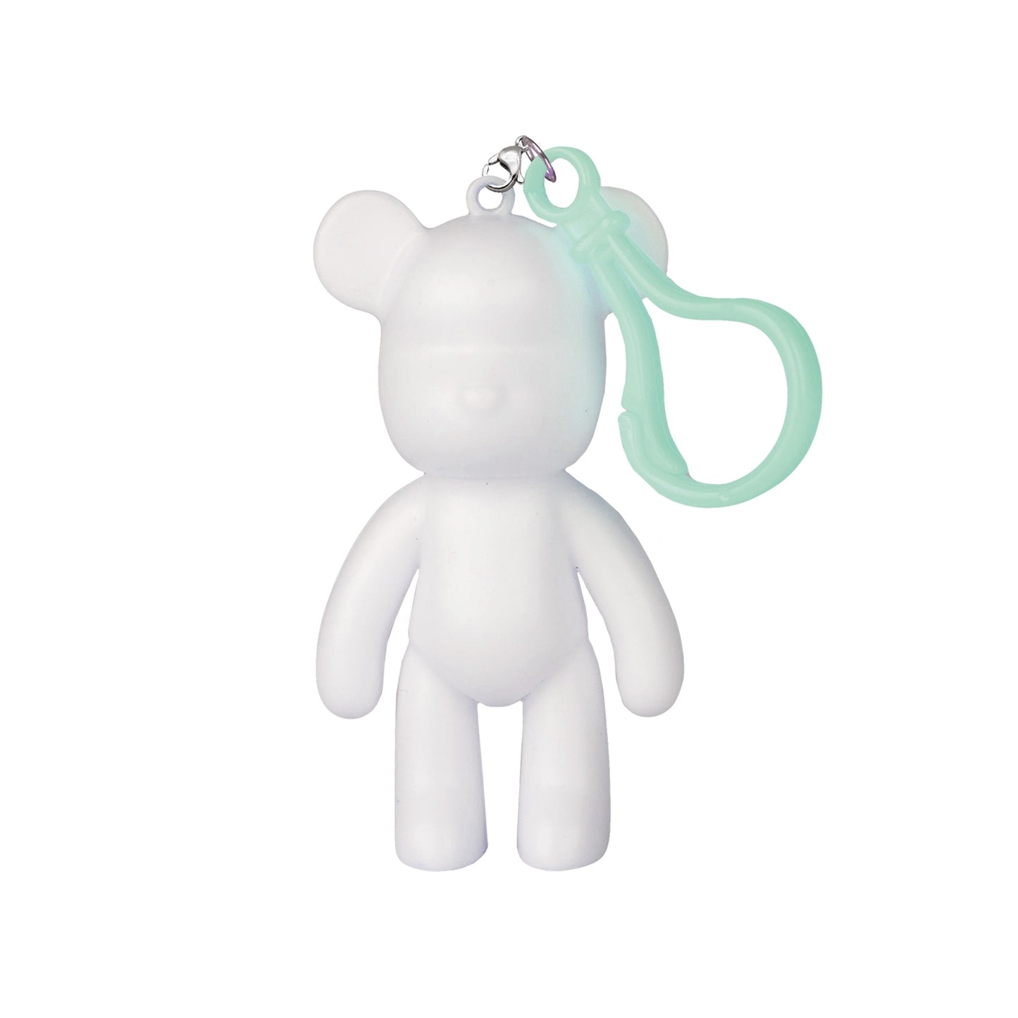 Marble Keyring Kit, Bear Shape, 6 Pcs, Includes Paints