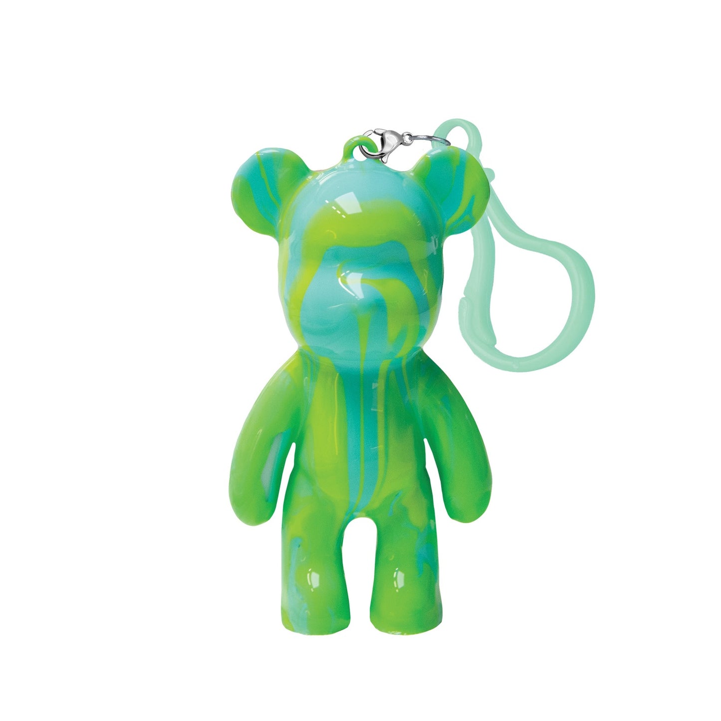 Marble Keyring Kit, Bear Shape, 6 Pcs, Includes Paints