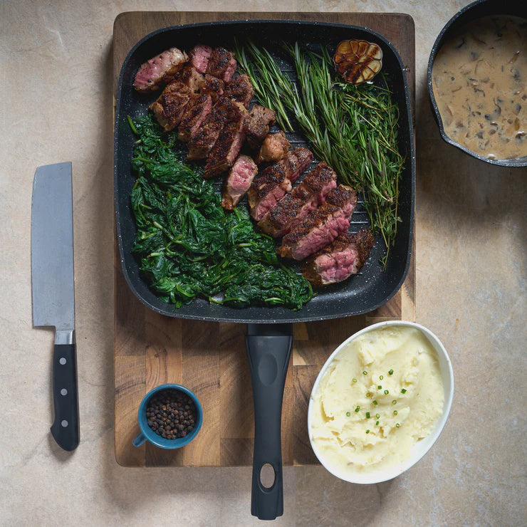 Marble Coated Grill Pan, Non-Stick, 24cm
