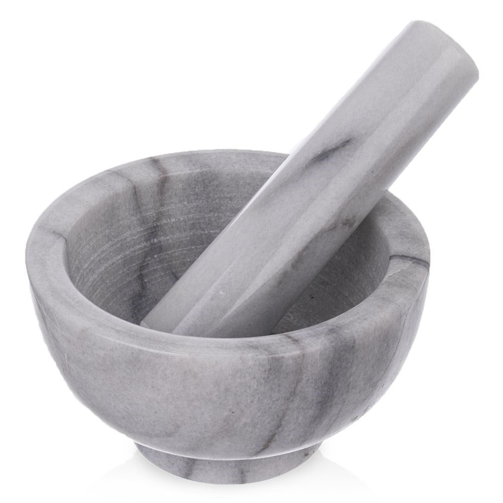 Marble mortar for spices, herbs & pesto - durable quality