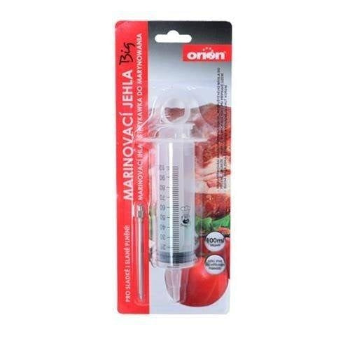 Marinade sprayer in stainless steel for even meat marination