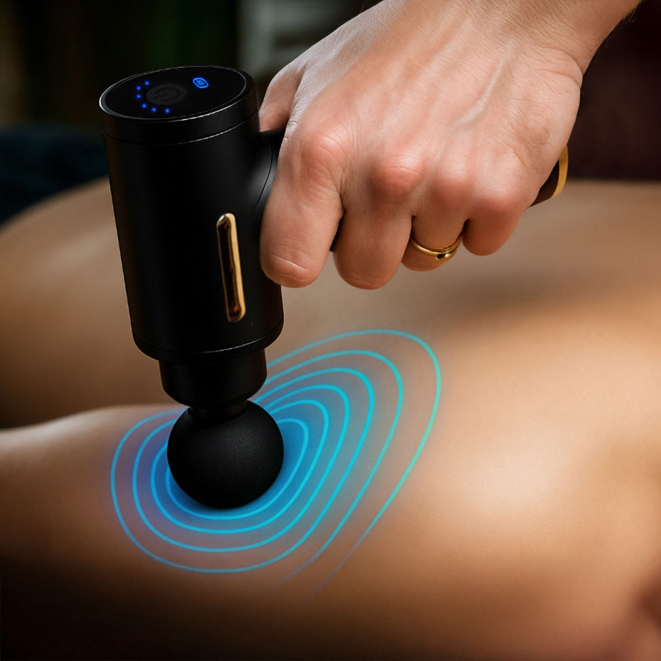 Massage Gun with 4 Heads, 6 Intensity Levels