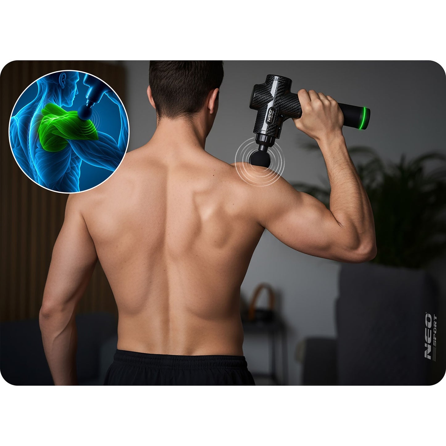 Massage Gun with 9 Attachments – Wireless, 30 Speeds