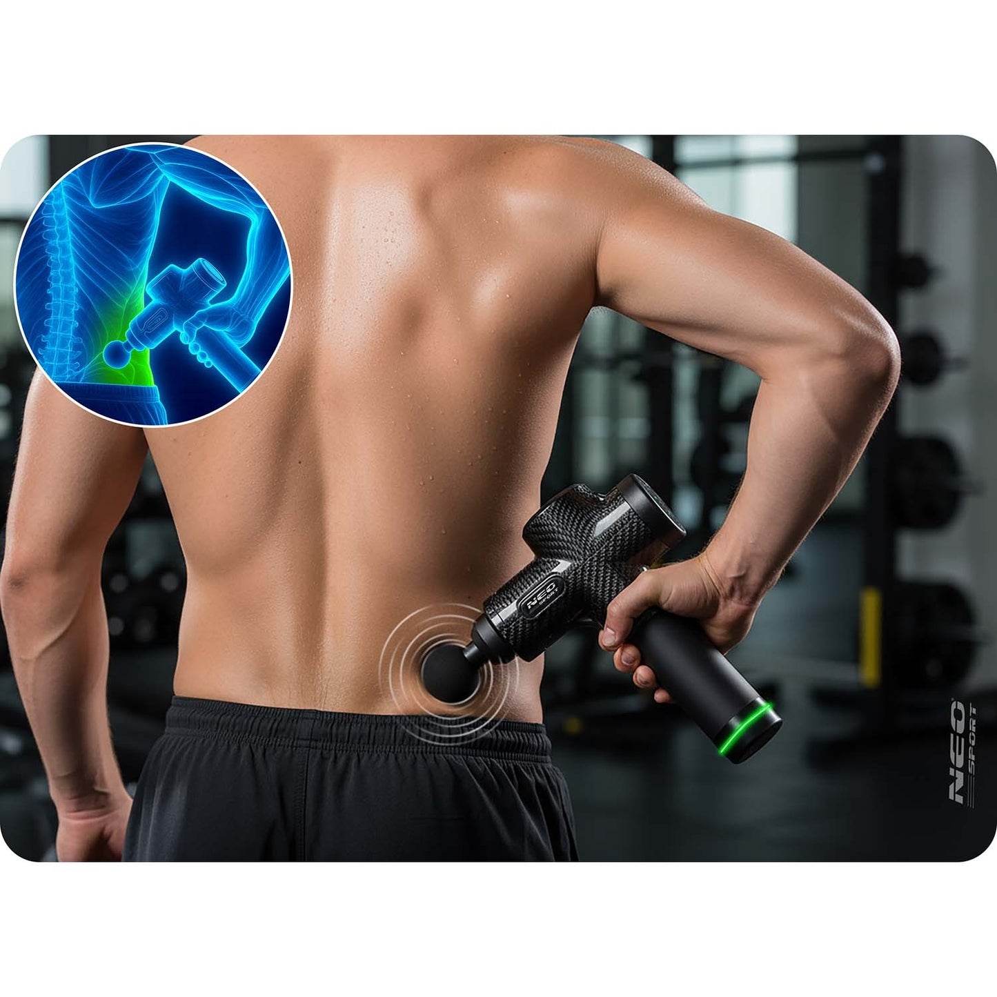 Massage Gun with 9 Attachments – Wireless, 30 Speeds