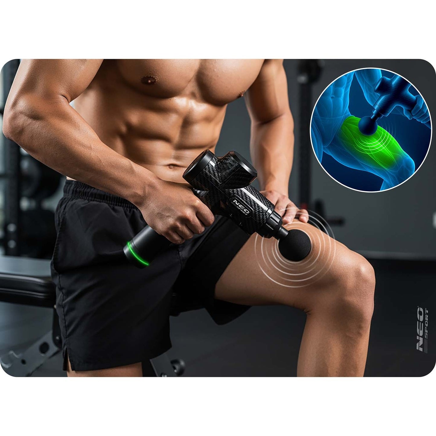 Massage Gun with 9 Attachments – Wireless, 30 Speeds
