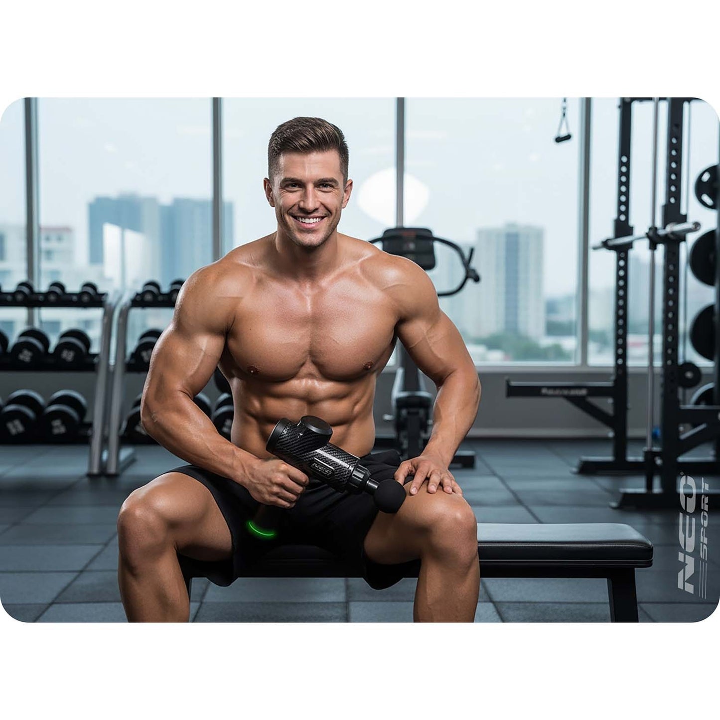 Massage Gun with 9 Attachments – Wireless, 30 Speeds