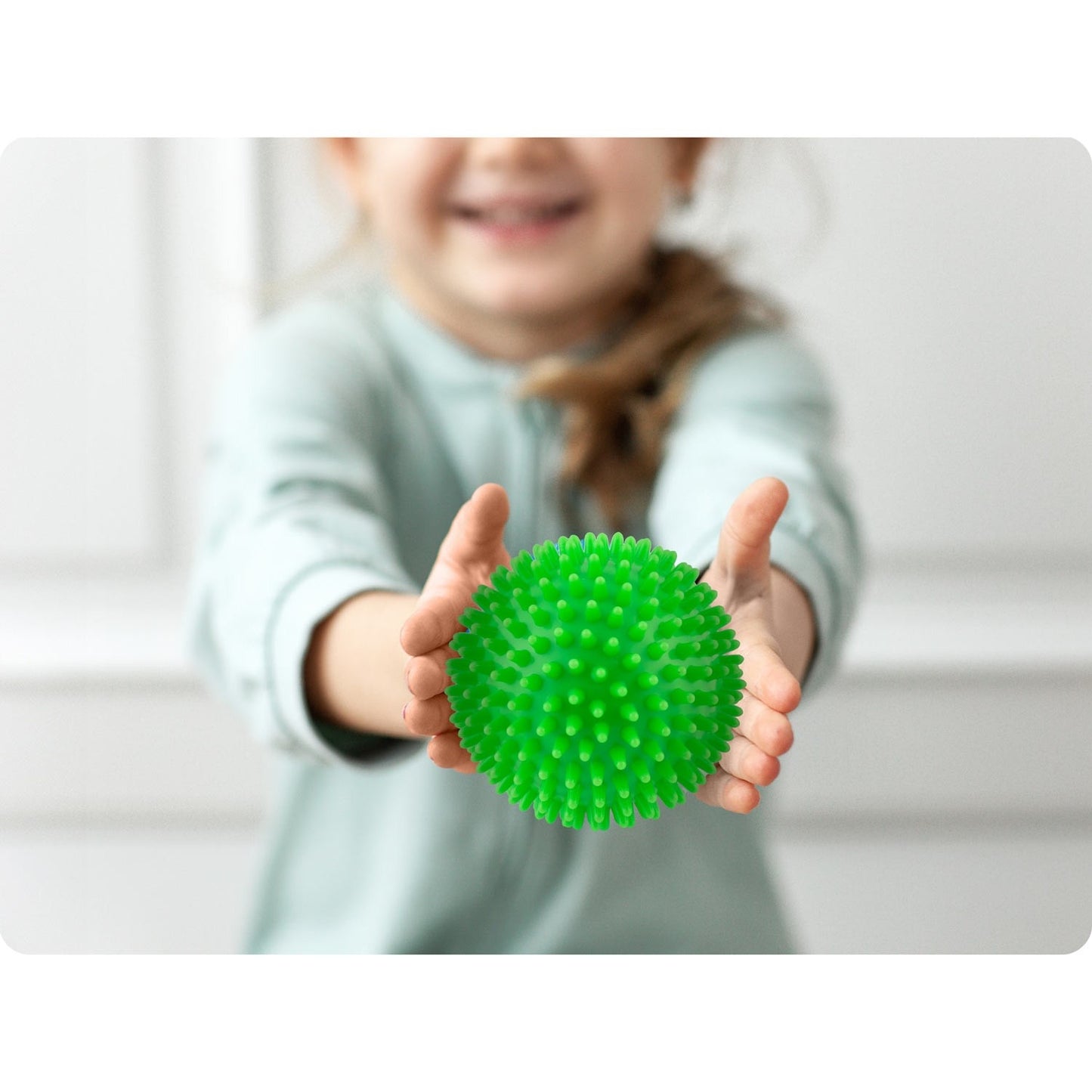 Massage and exercise ball 9 cm - Green (NS-957)