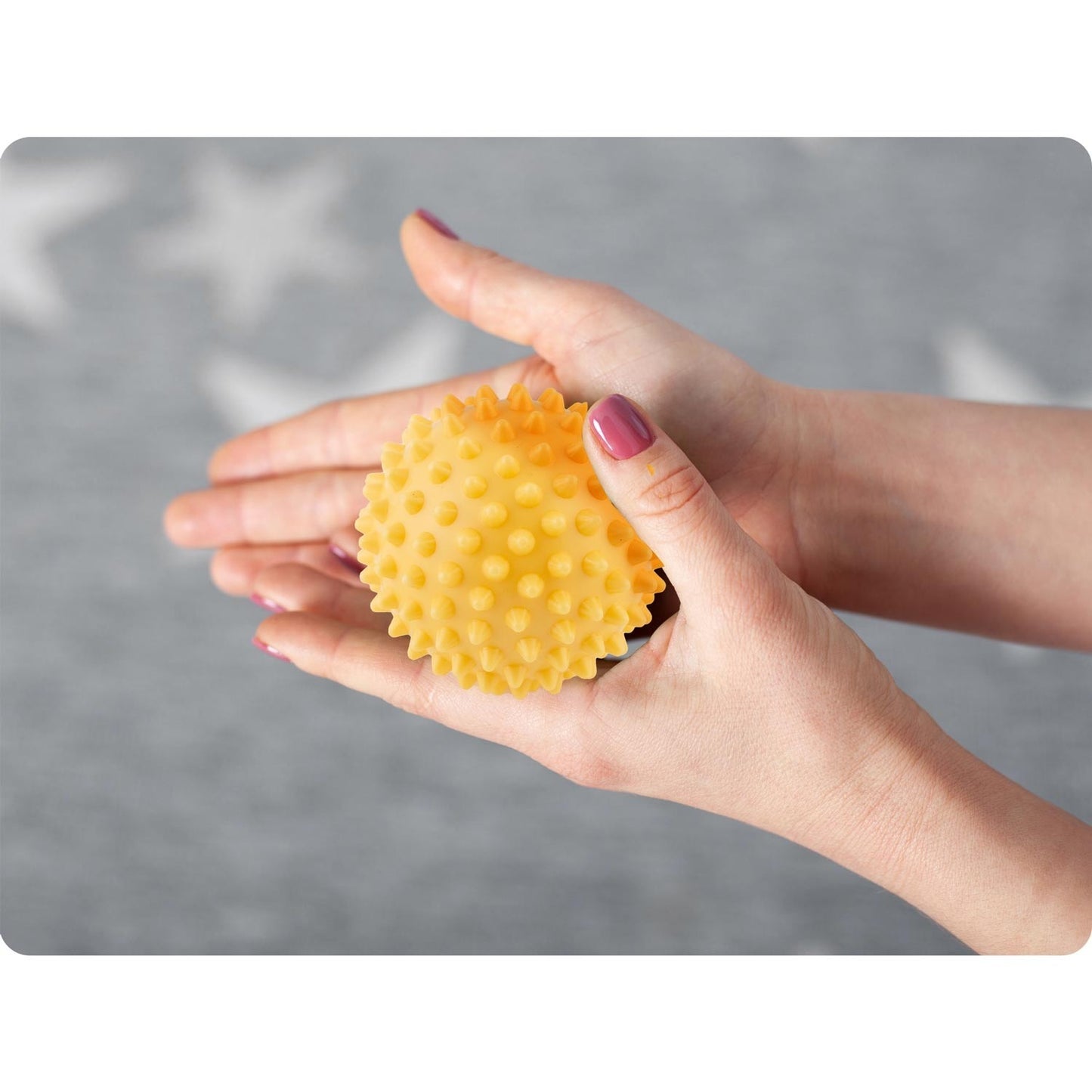 Massage and fitness ball 9.5 cm NS-957 yellow