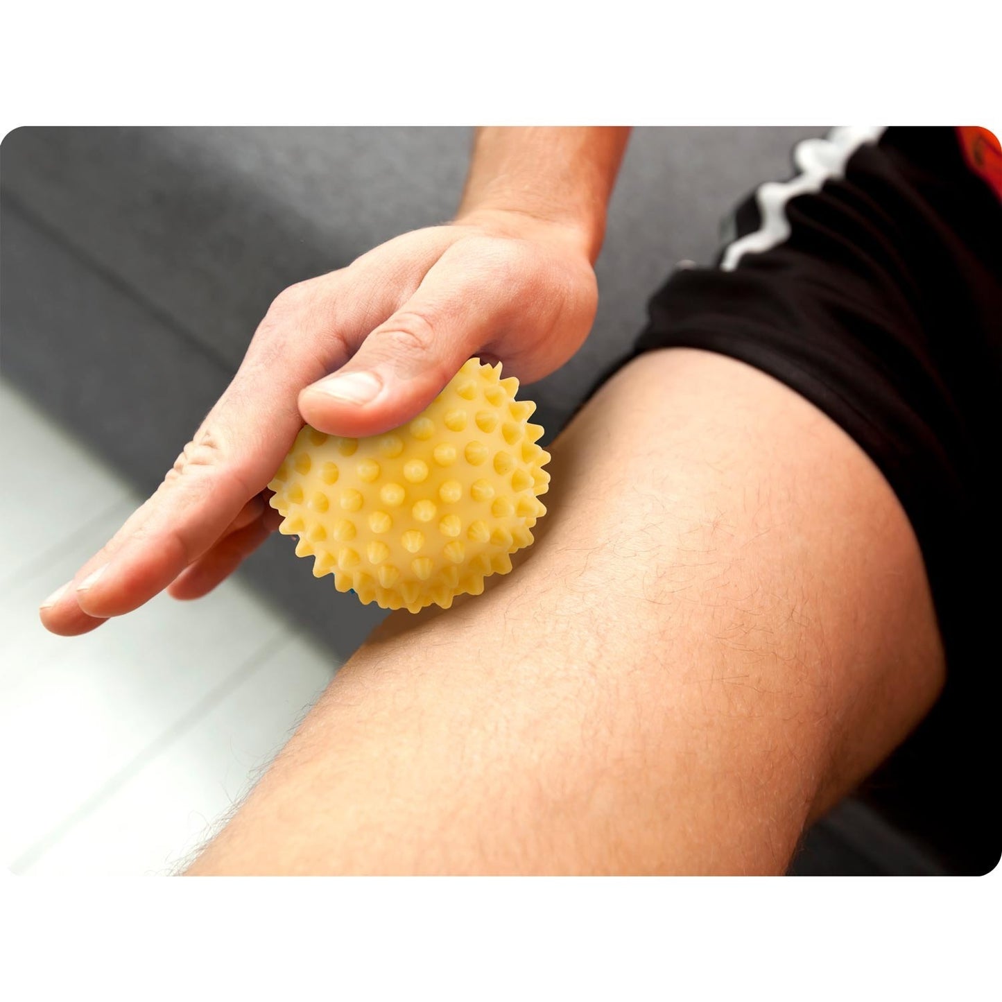 Massage and fitness ball 9.5 cm NS-957 yellow