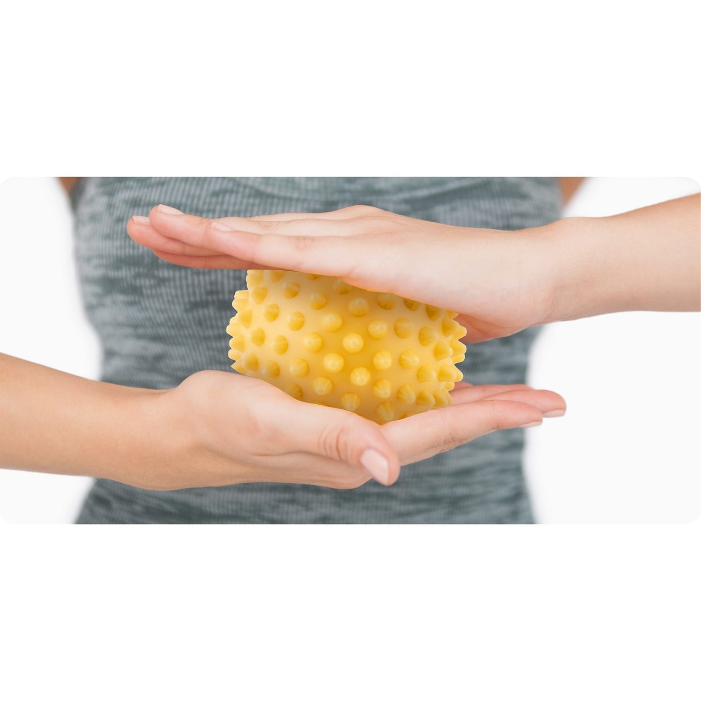 Massage and fitness ball 9.5 cm NS-957 yellow