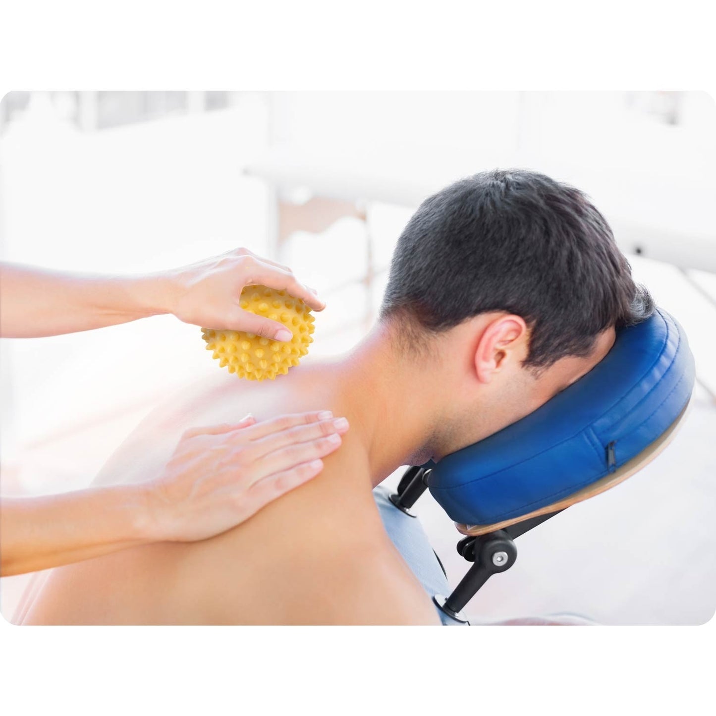 Massage and fitness ball 9.5 cm NS-957 yellow