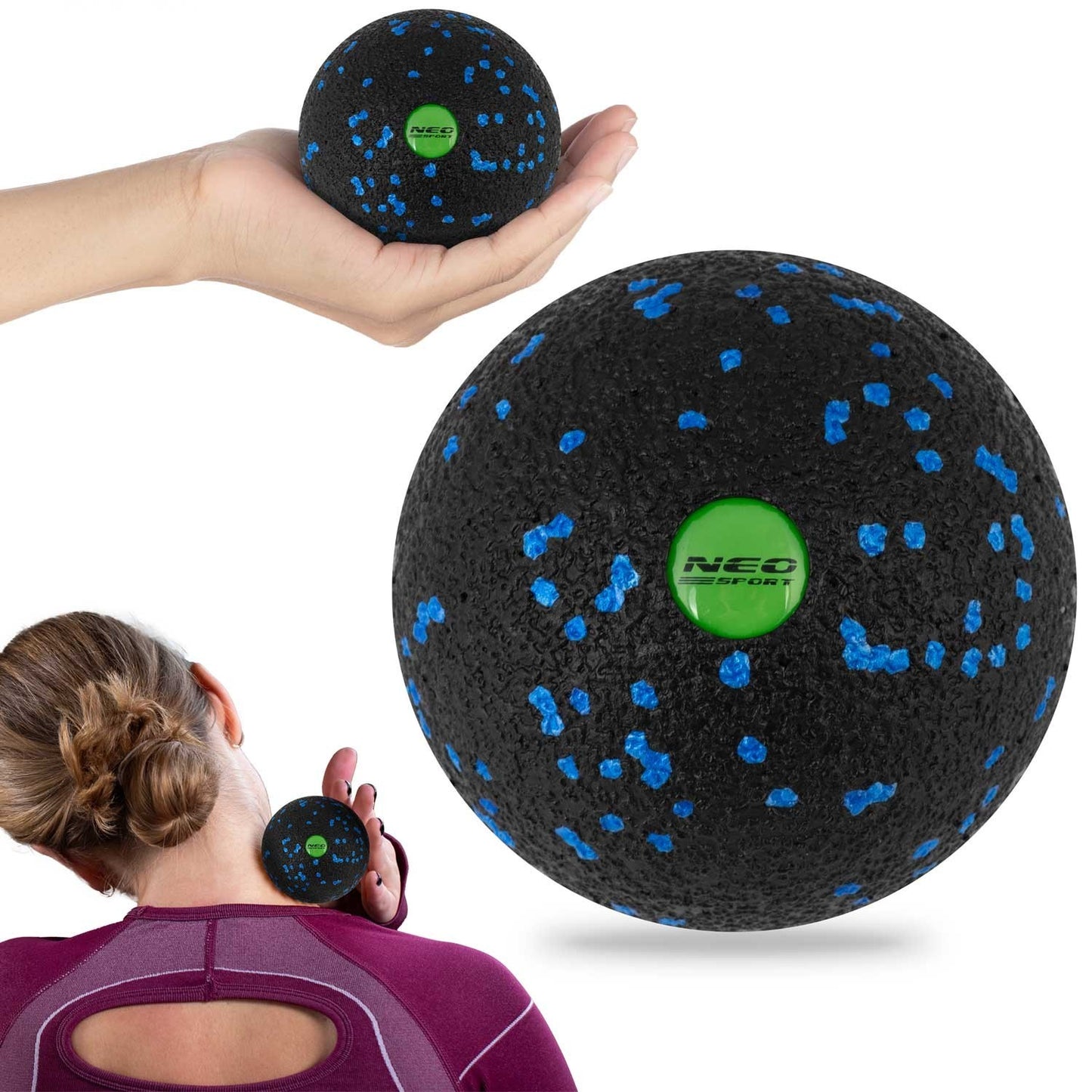 Massage and fitness ball NS-965 black/blue