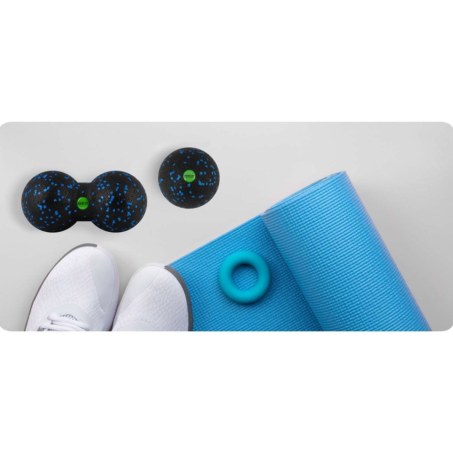 Massage ball + Double Massage ball - Set - NS-997 Black/Blue