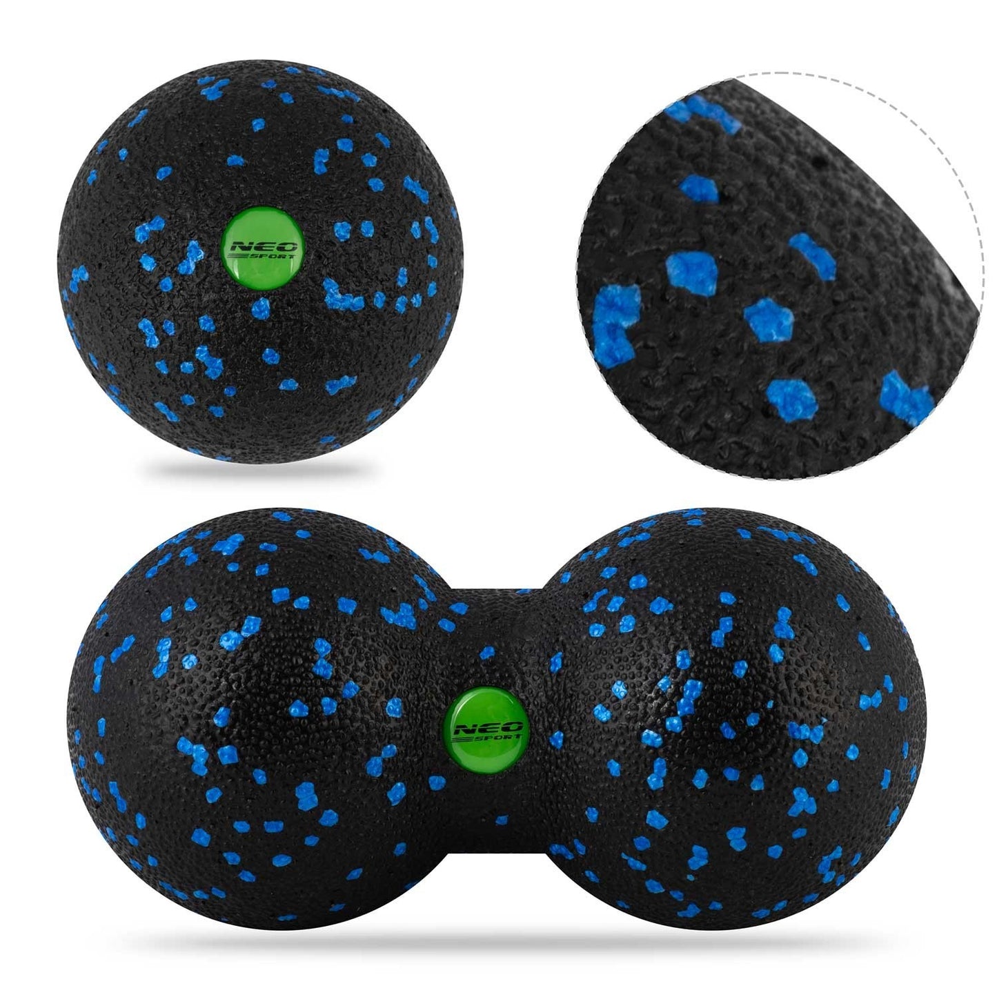 Massage ball + Double Massage ball - Set - NS-997 Black/Blue