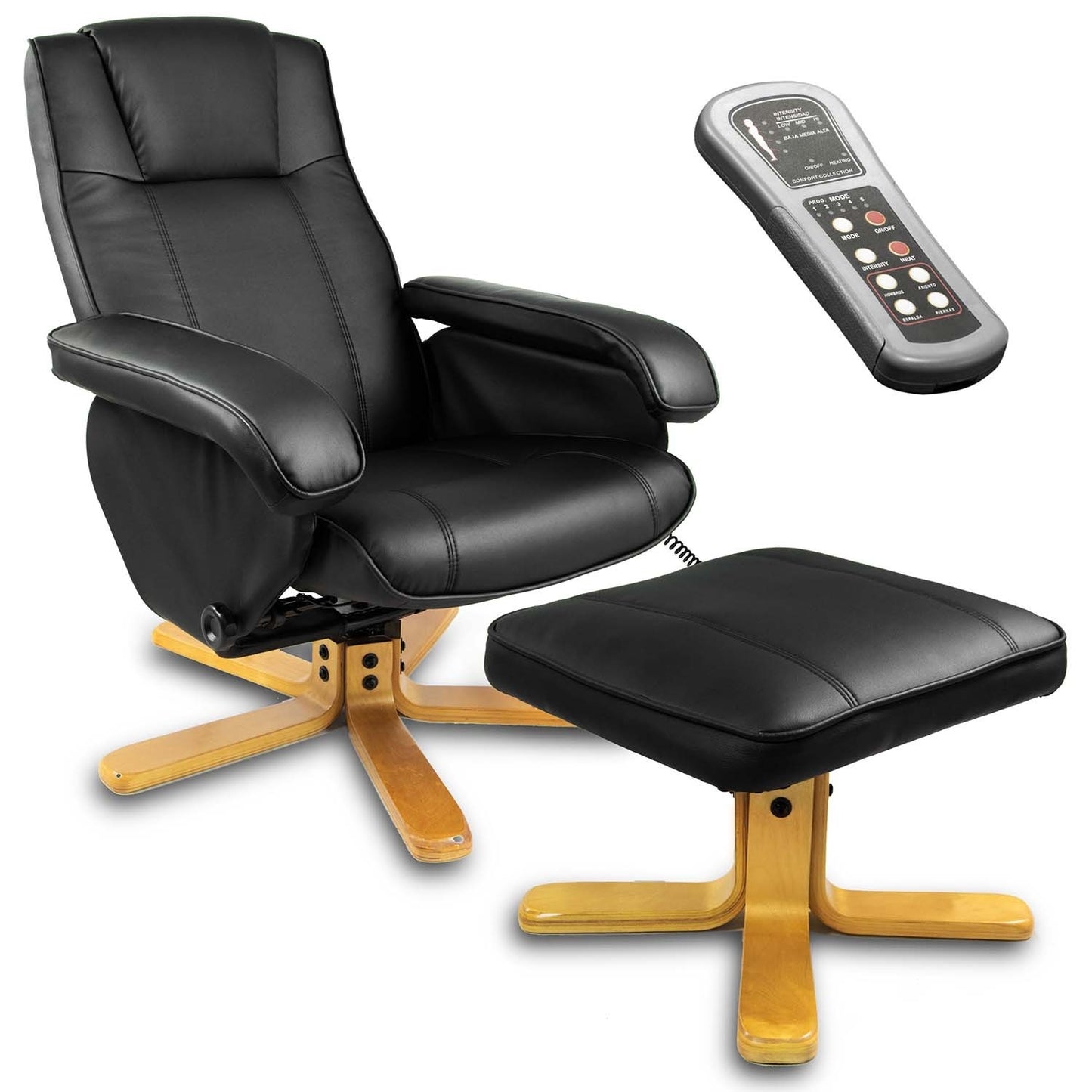 Massage chair with footrest and heating function from Sofotel