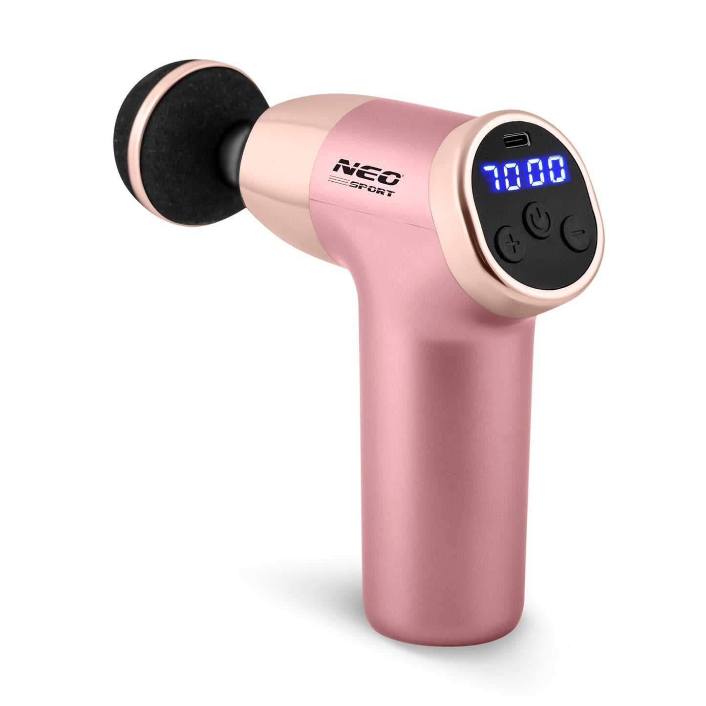 Massage gun for the body with 8 accessories NS-500 Neo-sport pink