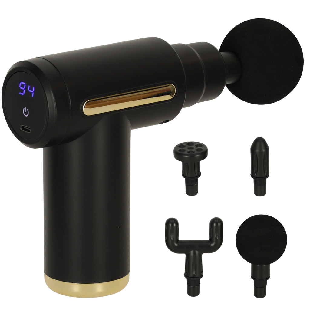 Massage gun massager 4 ends black