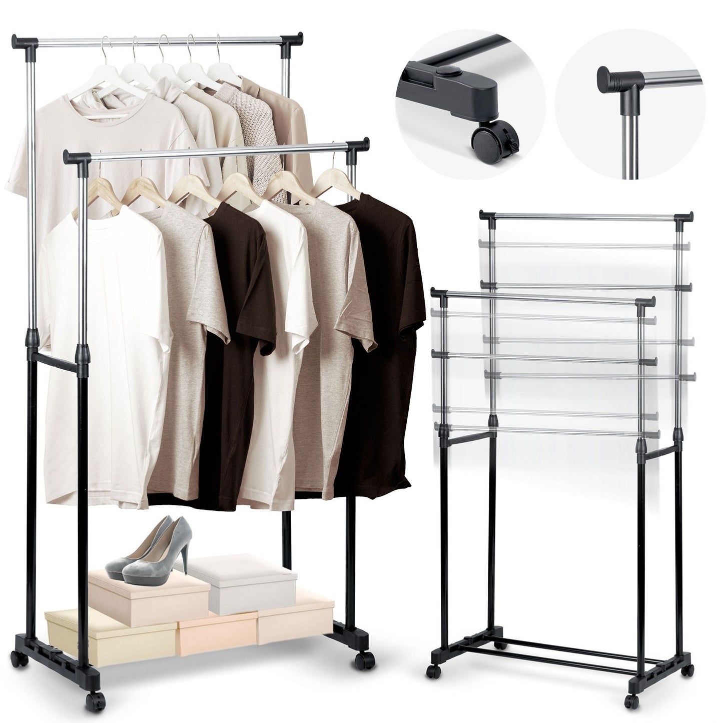 Massido Clothes hanger 686100 Black/Silver