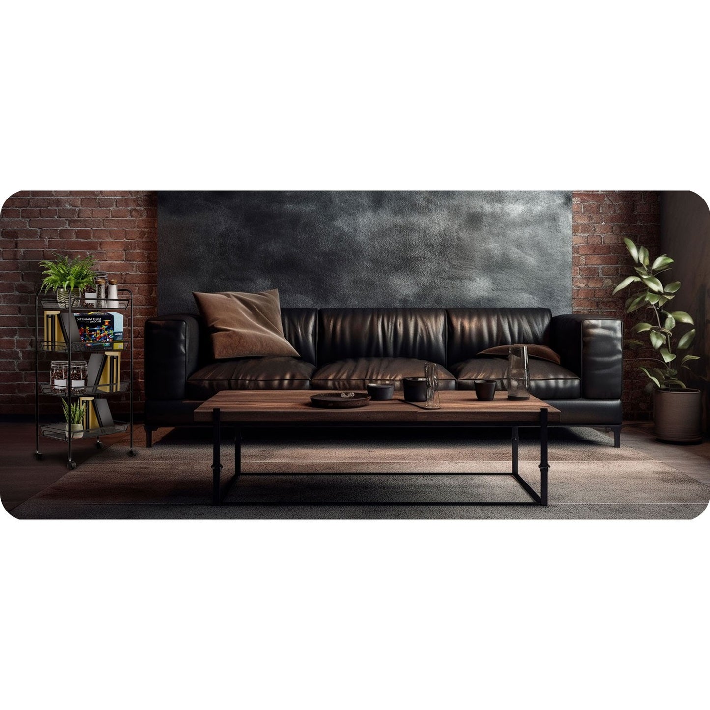 Massido MS-620 metal shelf on wheels