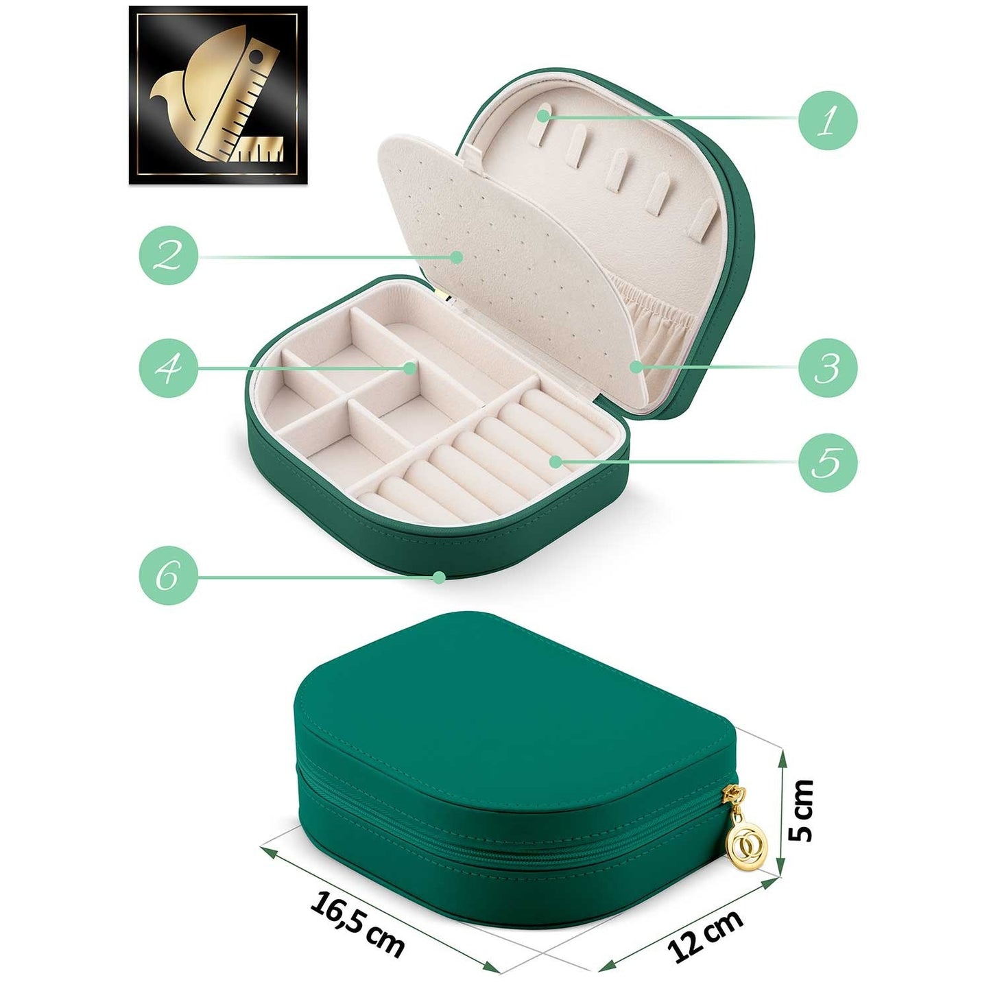 Massido MS-707 Jewelery Box - Green