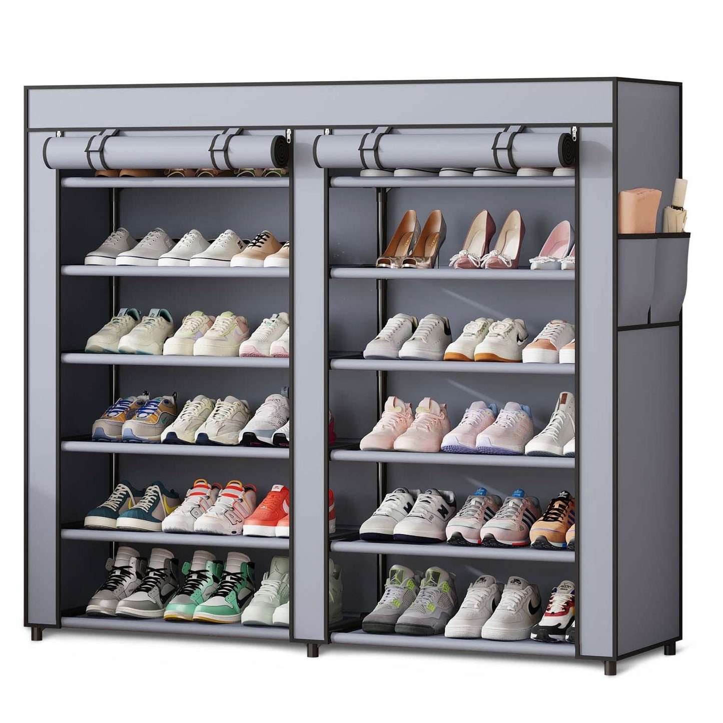 Massido MS-805 graphite textile shoe cabinet