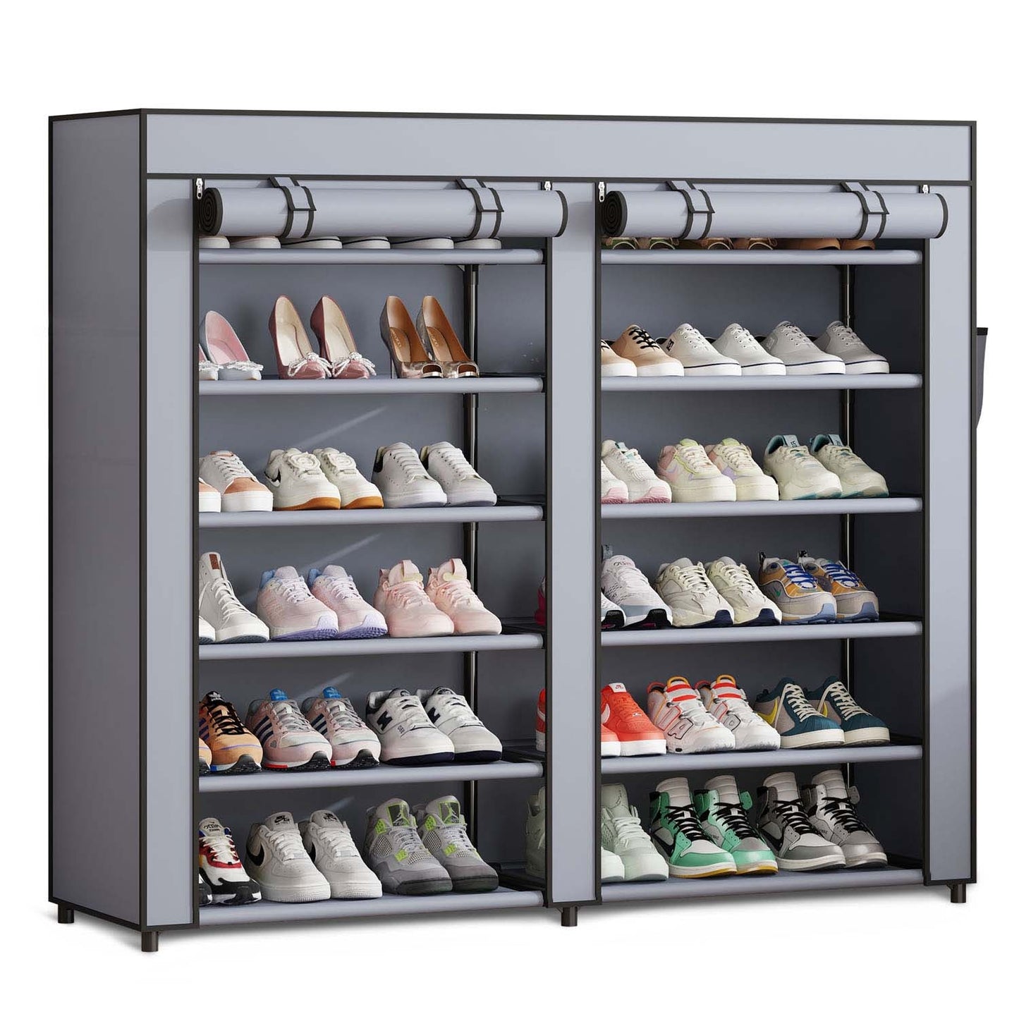Massido MS-805 graphite textile shoe cabinet
