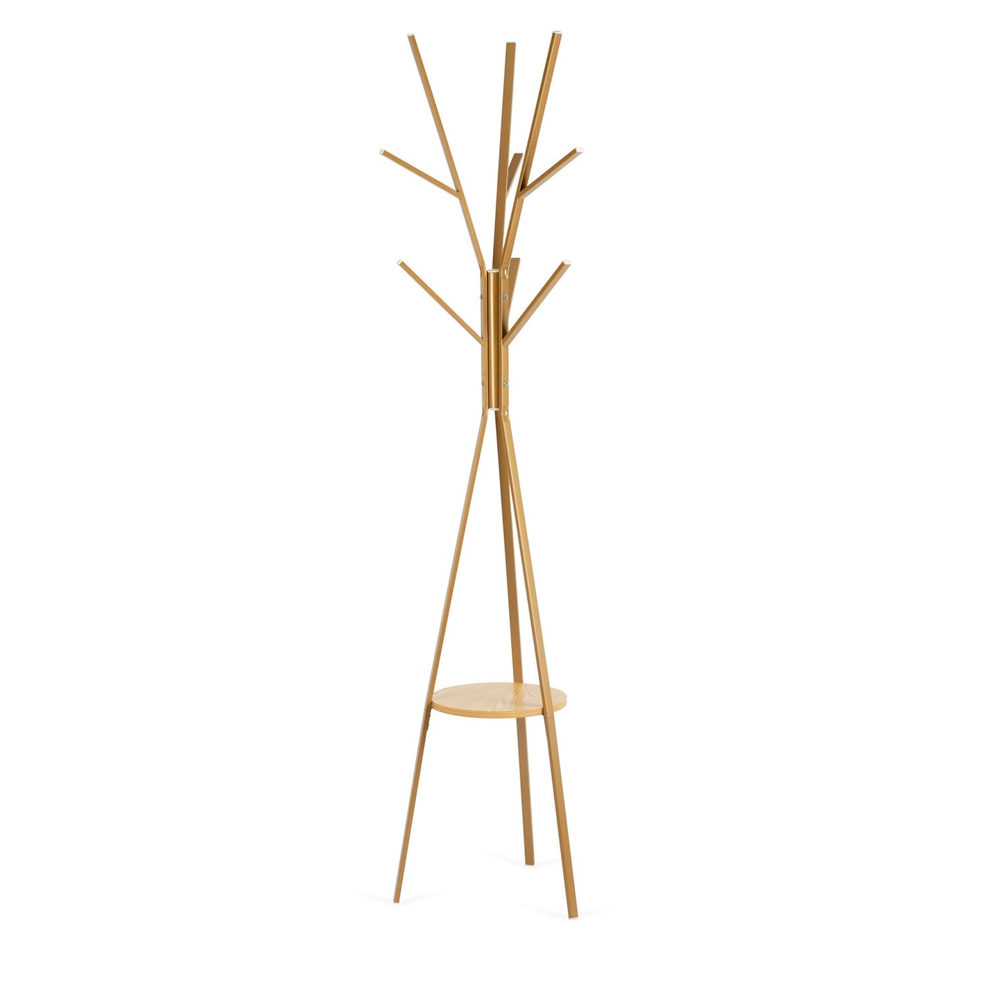 Massido MS-869 standing metal clothes hanger with shelf