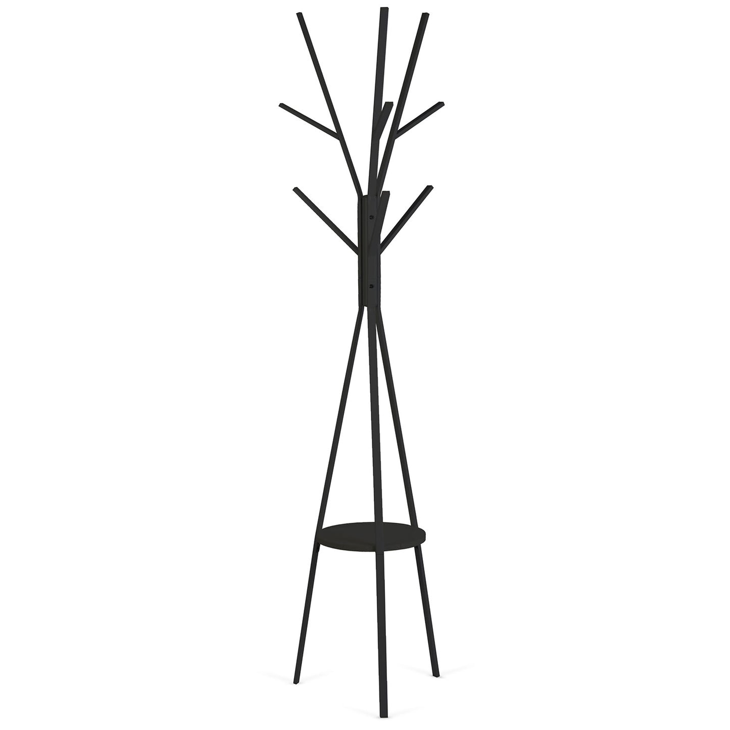 Massido MS-869 standing metal clothes hanger with shelf