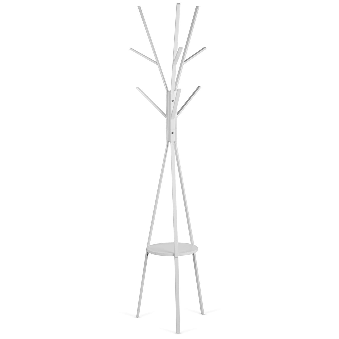 Massido MS-869 standing metal clothes hanger with shelf