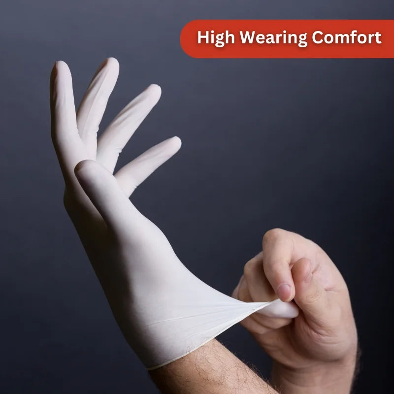 Master Gloves: Pack of 100 Latex Disposable Powdered Gloves - Size L
