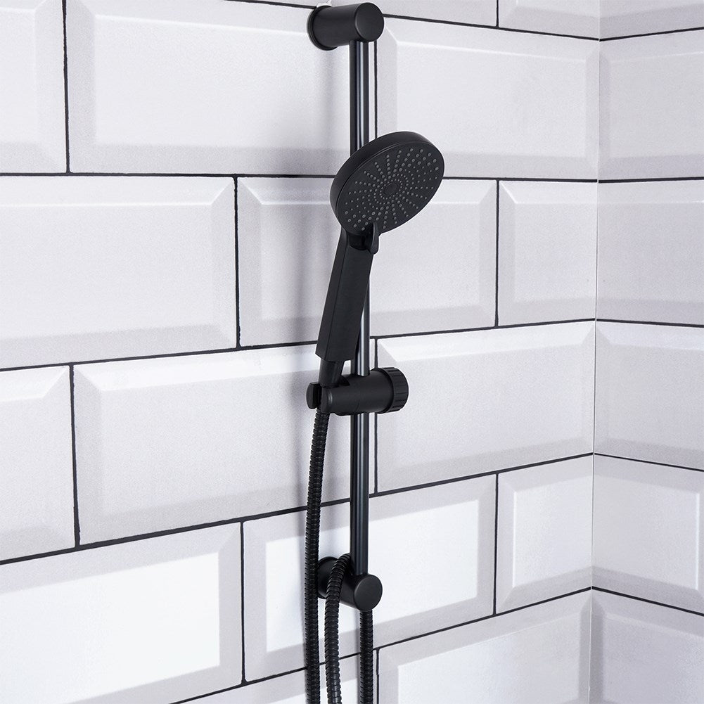 Matt Black Shower Device with Durable Materials