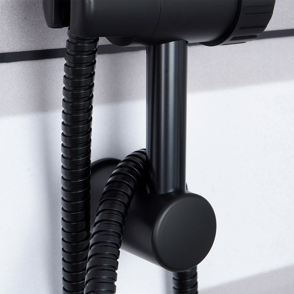 Matt Black Shower Device with Durable Materials