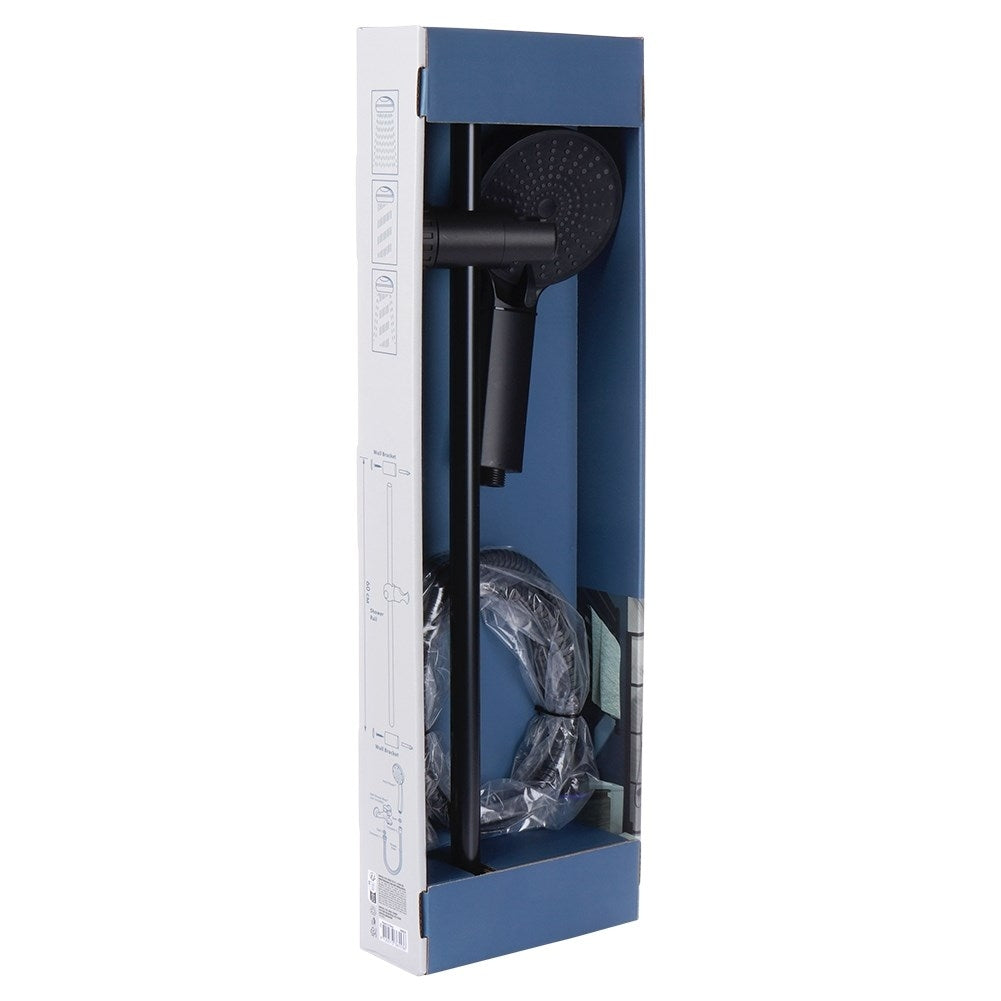 Matt Black Shower Device with Durable Materials