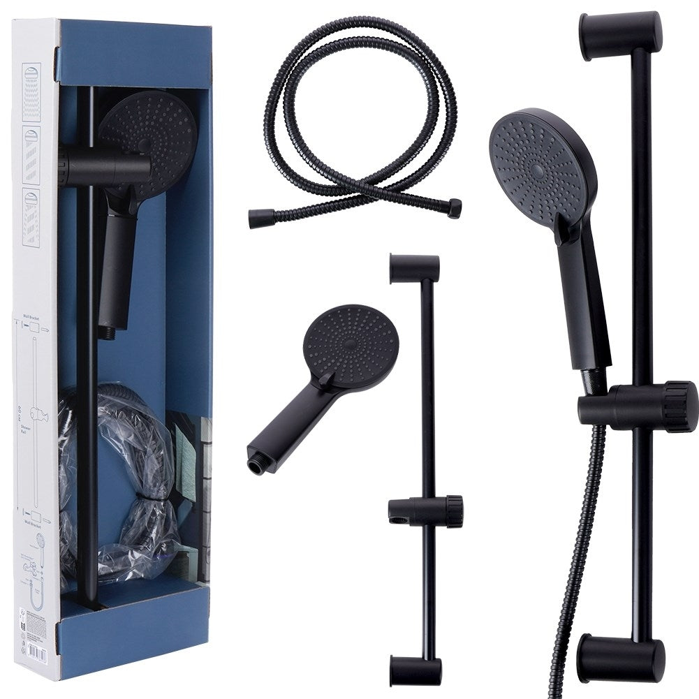 Matt Black Shower Device with Durable Materials