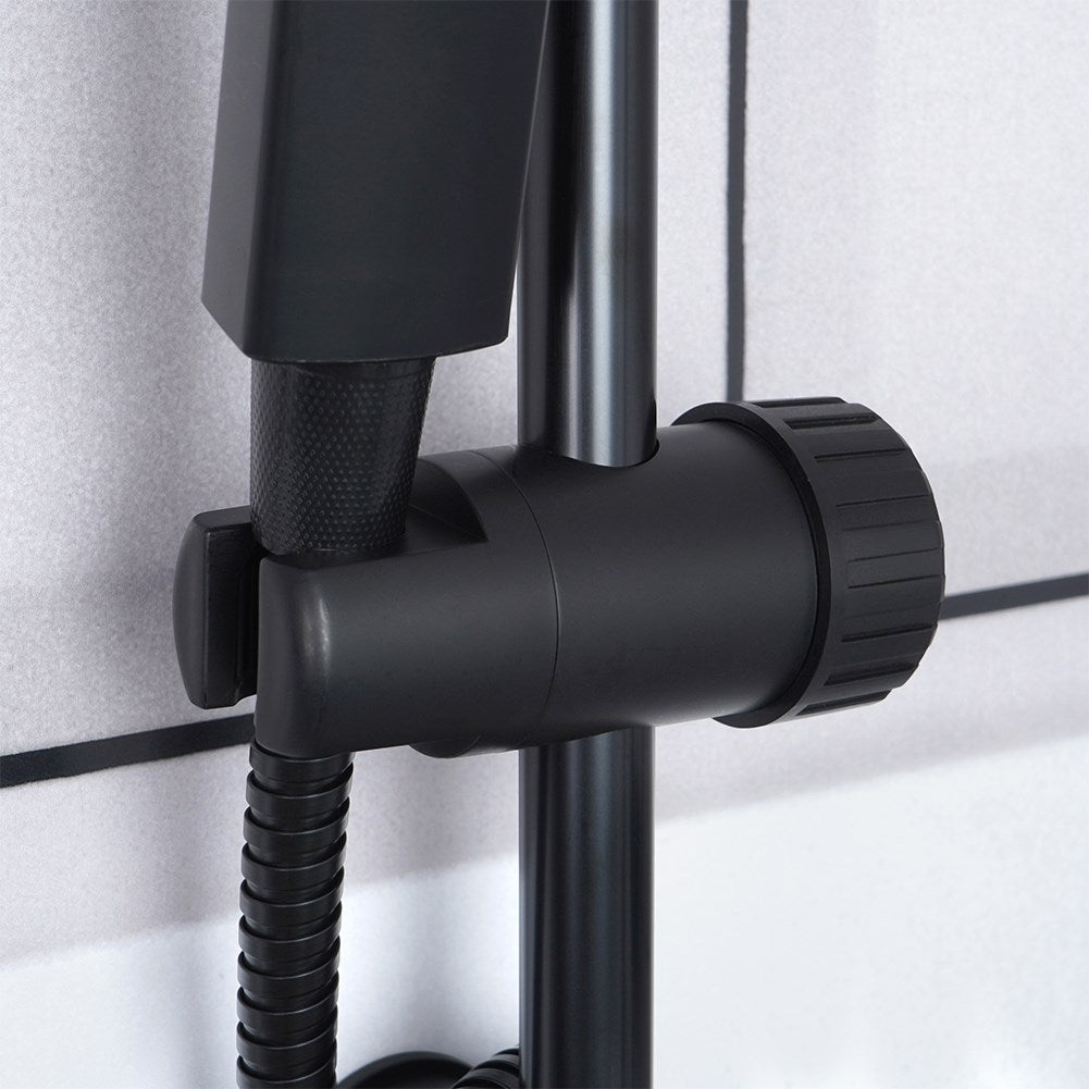 Matt Black Shower Device with Durable Materials