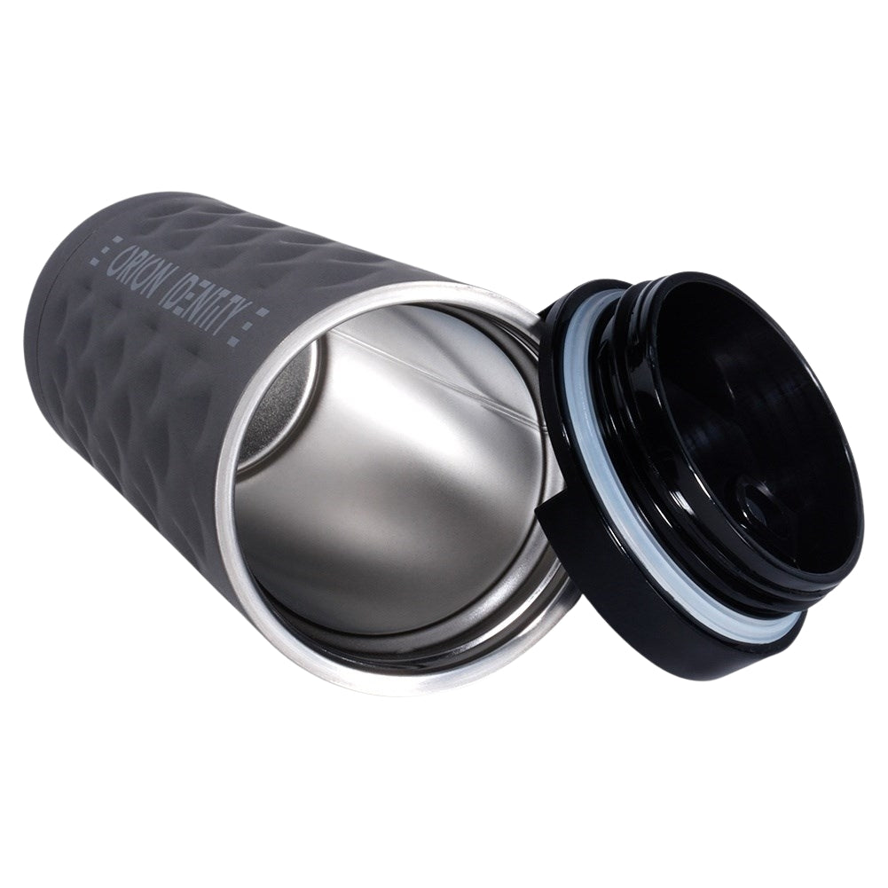 Matt Black Thermos Mug with Silicone Seal and Lid
