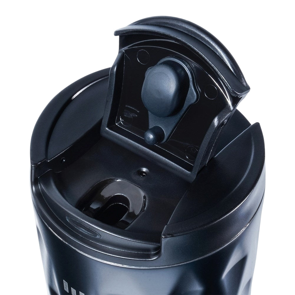 Matt Black Thermos Mug with Silicone Seal and Lid