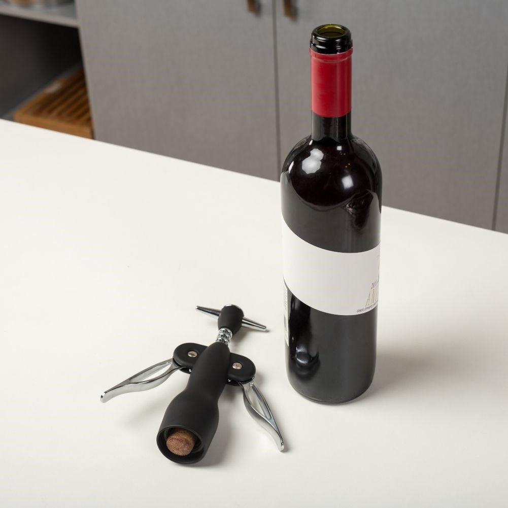 Matte Black Stainless Steel Corkscrew - Perfect Gift