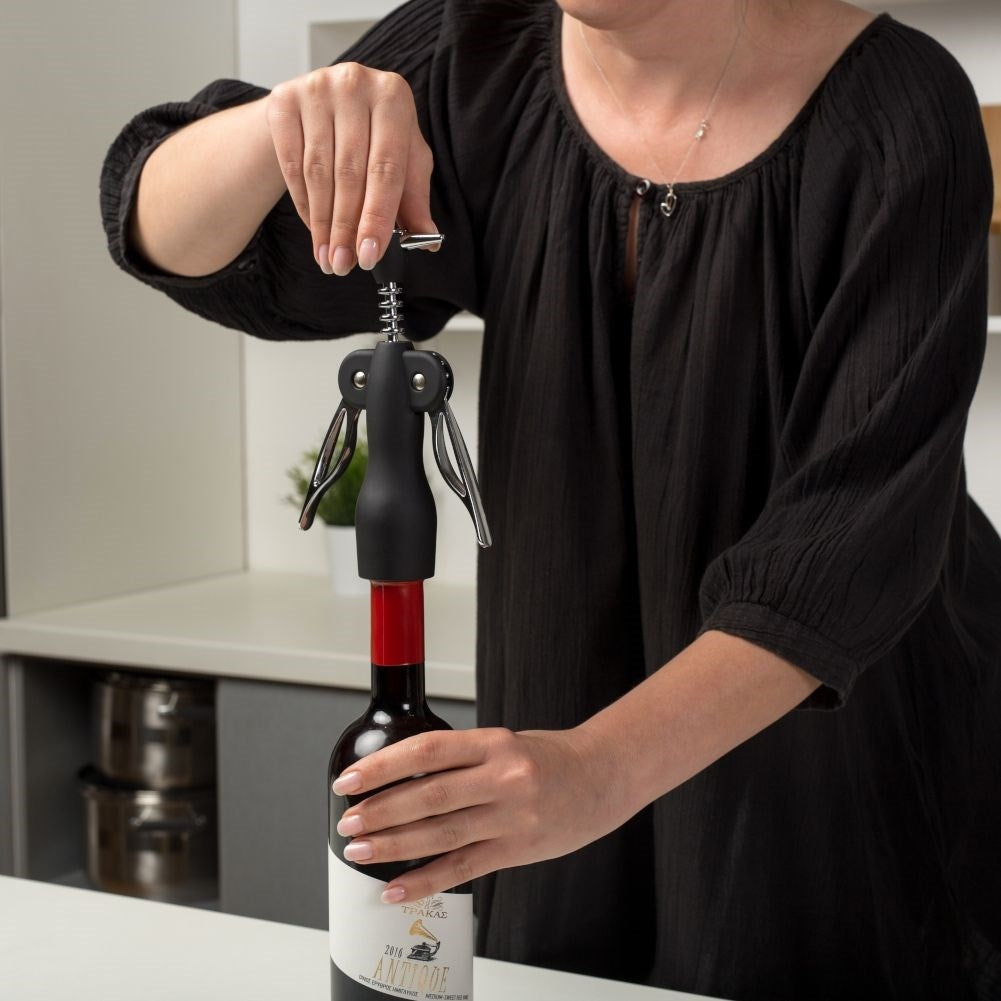 Matte Black Stainless Steel Corkscrew - Perfect Gift