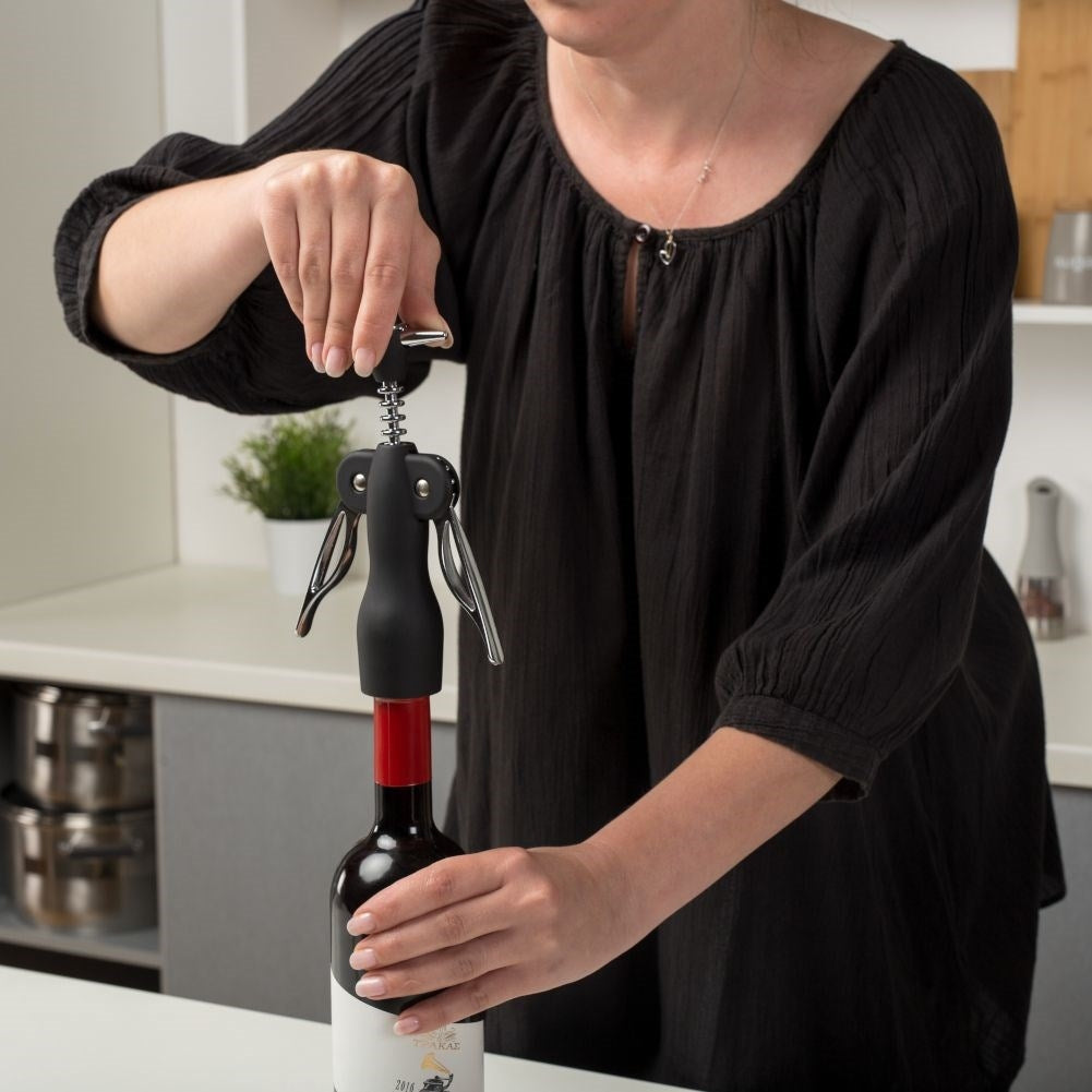 Matte Black Stainless Steel Corkscrew - Perfect Gift