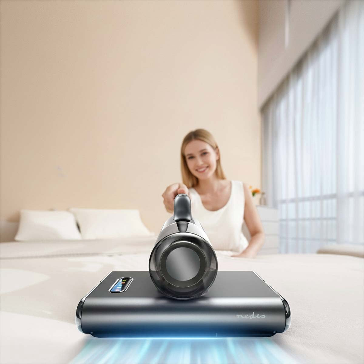 Mattress Vacuum Cleaner, 500W, UV-C, HEPA, Dual Brush